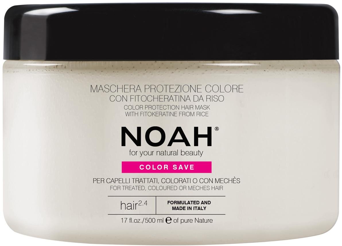 Spalvą apsauganti plaukų kaukė dažytiems plaukams Noah 500 ml kaina ir informacija | Priemonės plaukų stiprinimui | pigu.lt