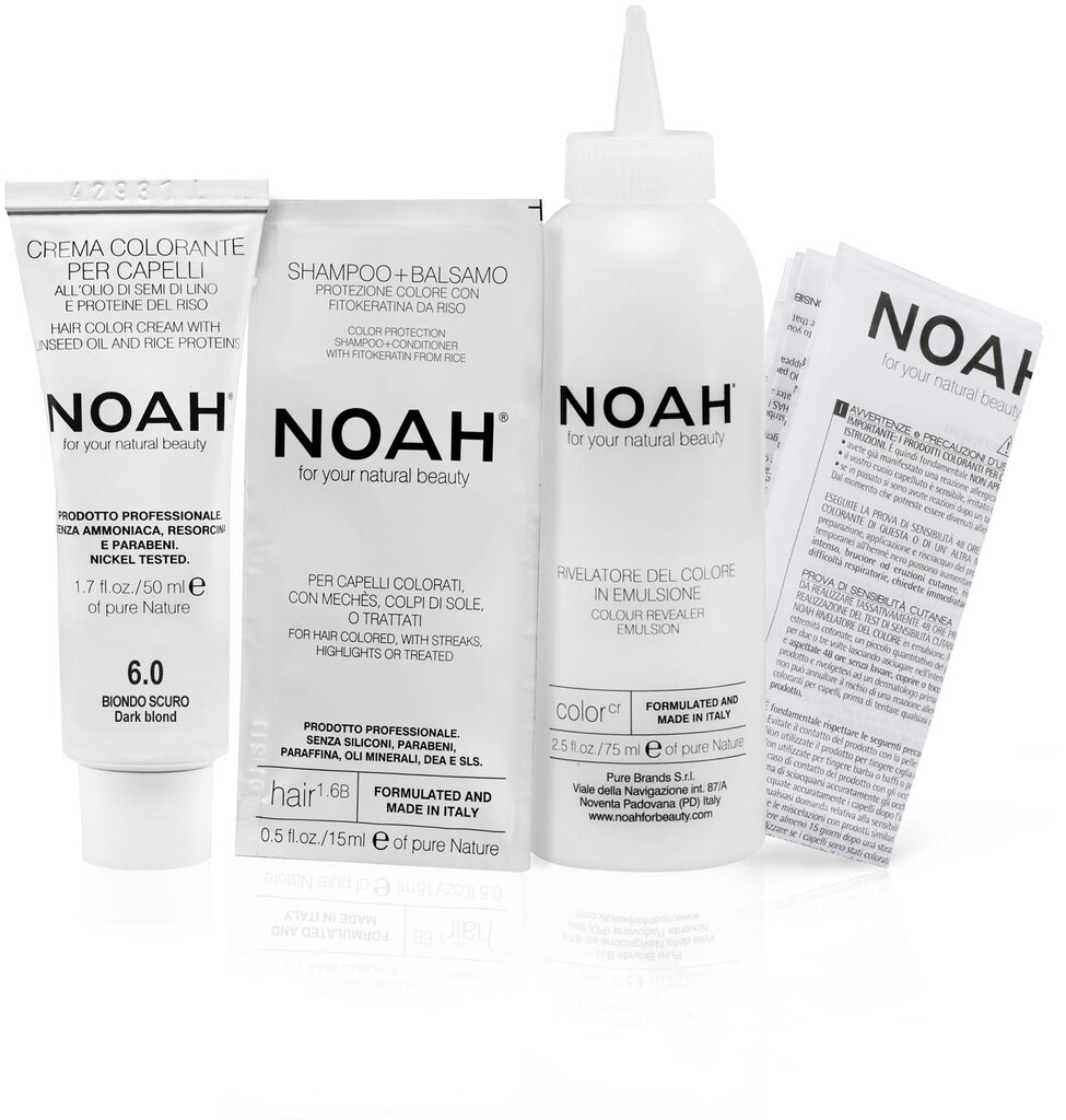 Ilgalaikiai plaukų dažai Noah 6.0 Dark Blond 140 ml kaina ir informacija | Plaukų dažai | pigu.lt