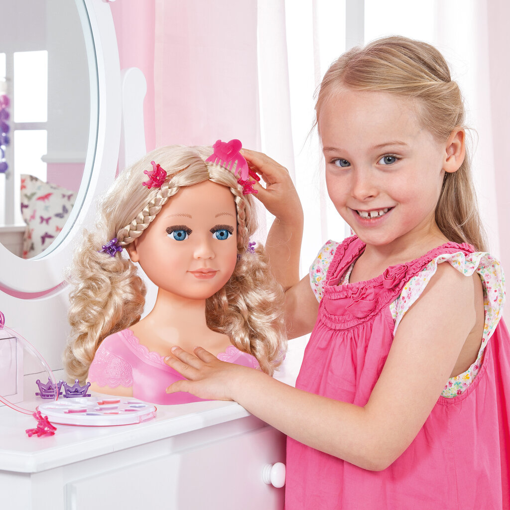 Lėlės galva Anna-Liisa su aksesuarais, 90088AG kaina ir informacija | Žaislai mergaitėms | pigu.lt