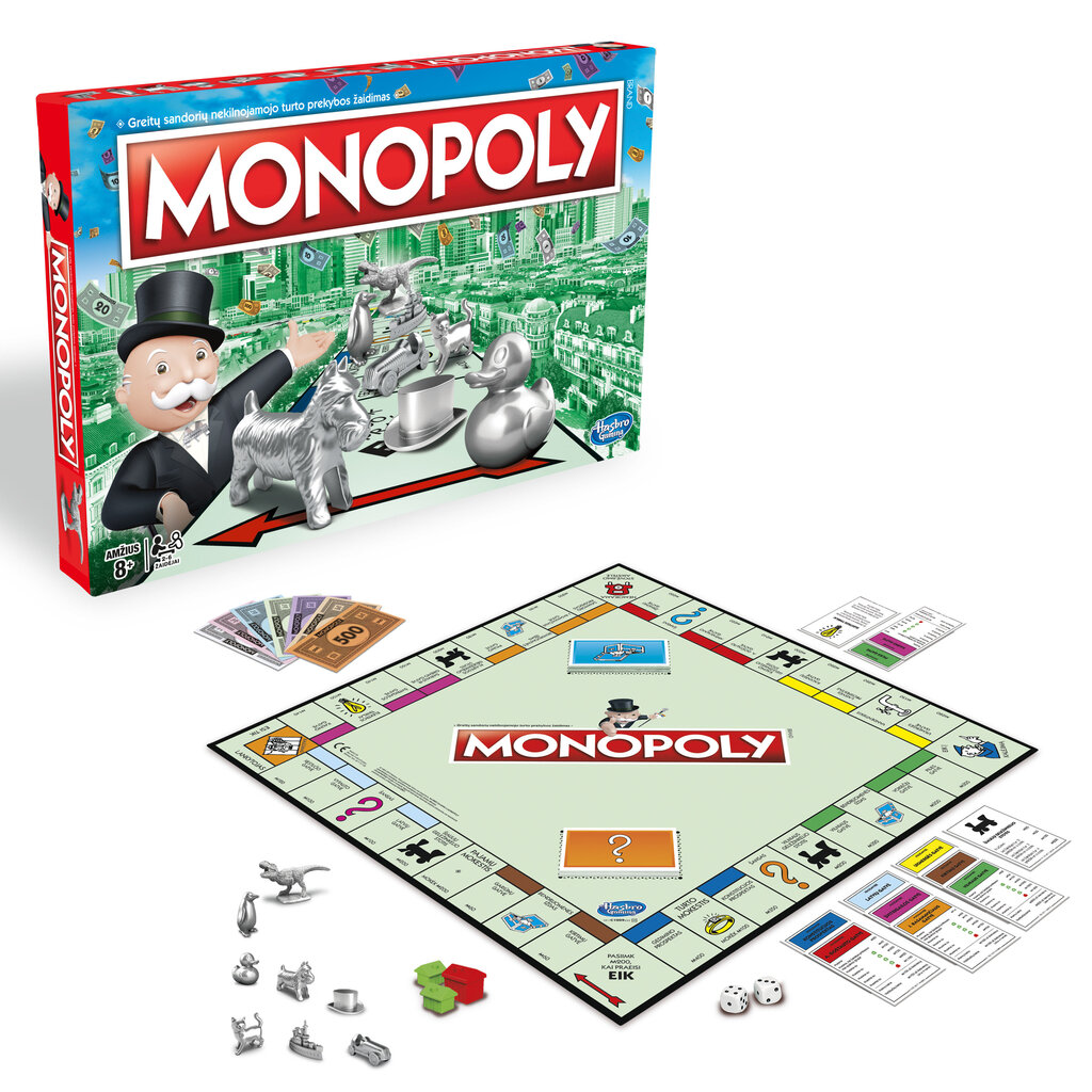 Žaidimas Monopolis Classic (Latvių kalba) kaina ir informacija | Stalo žaidimai, galvosūkiai | pigu.lt