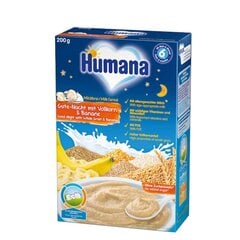 Каша Humana Молочная снотворная с цельнозерновыми злаками и бананами 200г цена и информация | Каши | pigu.lt