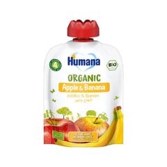 Пюре Humana Bio яблочно-банановое 90г x 10 цена и информация | Пюре | pigu.lt