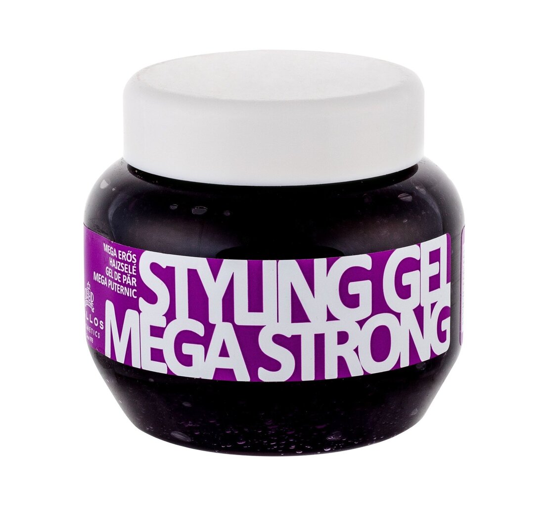 Itin stiprios fiksacijos plaukų želė Kallos Mega Strong 275 ml kaina ir informacija | Plaukų formavimo priemonės | pigu.lt
