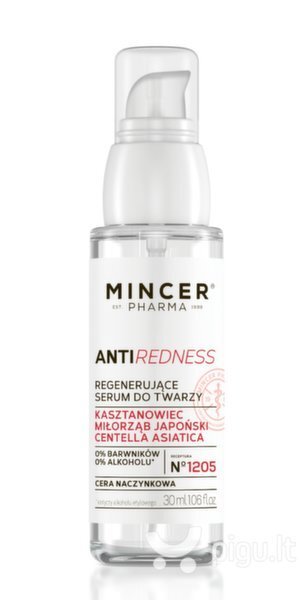 Regeneruojamasis veido serumas Mincer Pharma Anti-Redness 1205 30 ml kaina ir informacija | Veido aliejai, serumai | pigu.lt