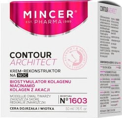 Naktinis atkuriamasis veido kremas Mincer Pharma Contour Architect 1603 50 ml цена и информация | Кремы для лица | pigu.lt