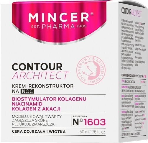 Naktinis atkuriamasis veido kremas Mincer Pharma Contour Architect 1603 50 ml цена и информация | Veido kremai | pigu.lt