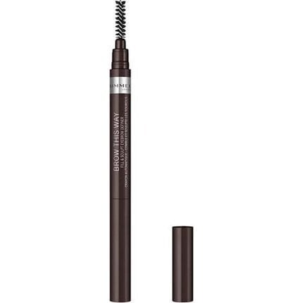 Antakių pieštukas su šepetėliu Rimmel This Way, 0,25 g, 003 Dark Brown kaina ir informacija | Antakių dažai, pieštukai | pigu.lt