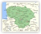 Kamštinis paveikslas - Lietuvos žemėlapis [Kamštinis žemėlapis], 60x40 cm.