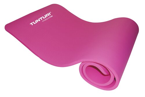 Коврик для гимнастики Tunturi NBR 180x60x1,5 см, розовый цена и информация | Коврики для йоги, фитнеса | pigu.lt
