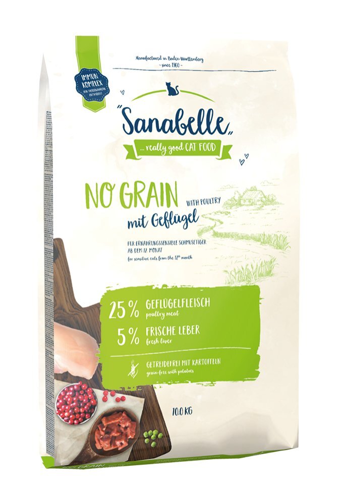 Sanabelle No Grain Poultry su paukštiena, 10 kg kaina ir informacija | Sausas maistas katėms | pigu.lt