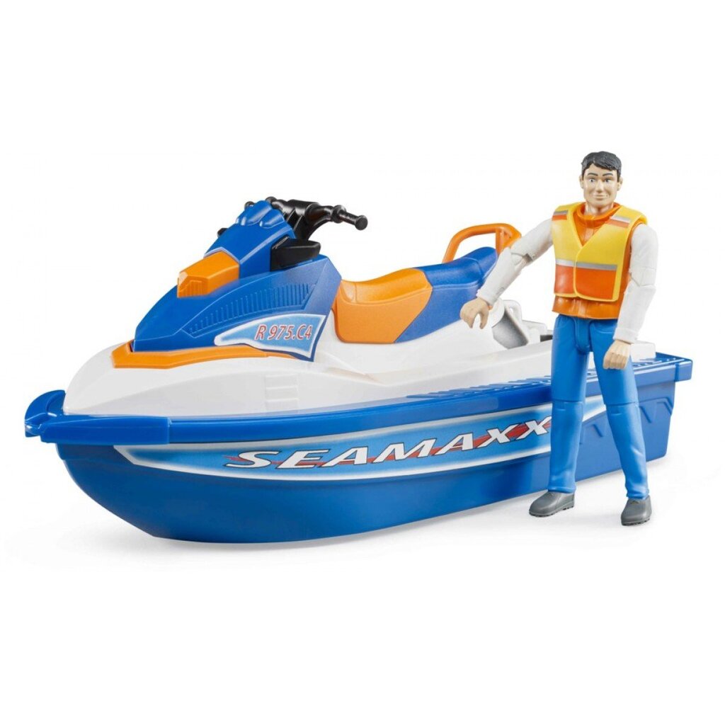 Vandens motociklas su figūrėle Bruder Personal Water Craft, 63150 kaina ir informacija | Žaislai berniukams | pigu.lt