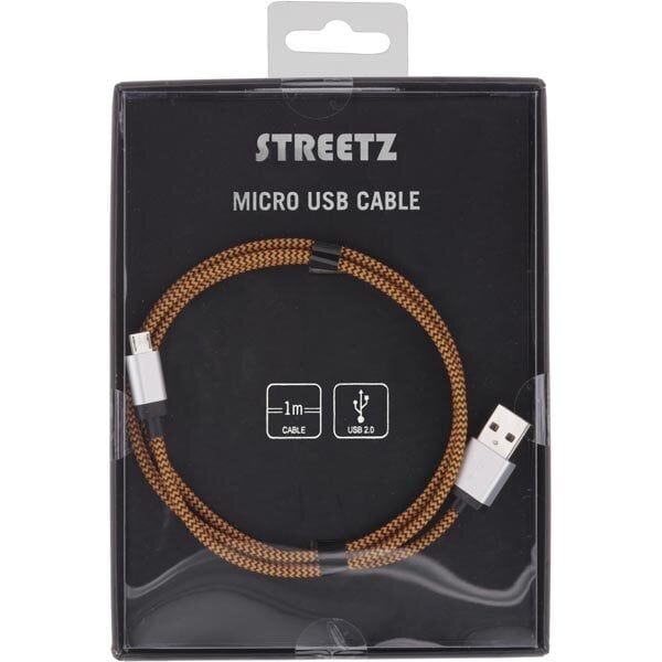 Streetz laidas USB-A/micro USB, 1 m kaina ir informacija | Laidai telefonams | pigu.lt
