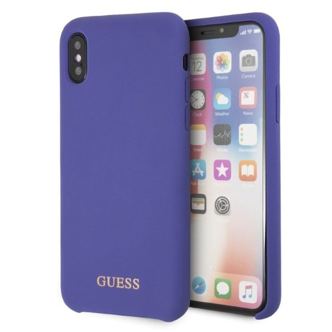 Guess GUHCPXLSGLUV nugarėlė, skirta iPhone X, Violetinė kaina ir informacija | Telefono dėklai | pigu.lt