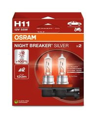 Автомобильная лампа Osram 64211NBS H11 12V 55Вт 3200K цена и информация | Автомобильные лампочки | pigu.lt