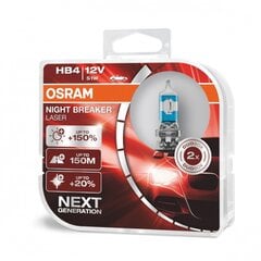 Автомобильные лампочки OSRAM Night Breaker Laser (Next Generation) HB4, 51W цена и информация | Автомобильные лампочки | pigu.lt