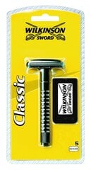 Бритва Wilkinson Sword Classic + 5 лезвий, для мужчин цена и информация | Косметика и средства для бритья | pigu.lt