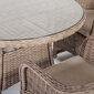 Lauko stalas Toscana, 110x110 cm, rudas kaina ir informacija | Lauko stalai, staliukai | pigu.lt