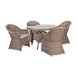 Lauko stalas Toscana, 110x110 cm, rudas kaina ir informacija | Lauko stalai, staliukai | pigu.lt