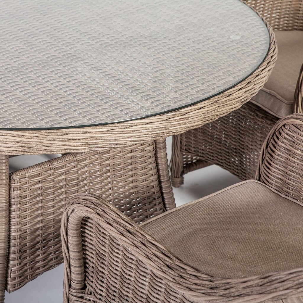 Lauko stalas Toscana, 65x65 cm, rudas kaina ir informacija | Lauko stalai, staliukai | pigu.lt