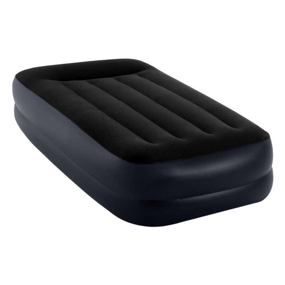Pripučiamas čiužinys Intex Dura-Beam Pillow Rest Twin 191x99x42 cm, su integruota pompa цена и информация | Pripučiami čiužiniai ir baldai | pigu.lt
