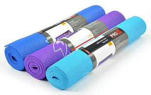 Коврик для йоги PROFIT BLOOM DK 2202 173x61x0,5см, синий цена и информация | Коврики для йоги, фитнеса | pigu.lt