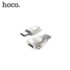 Hoco UA8 Универсальный Адаптер Micro USB к USB Type-C Подключение Серебряный цена и информация | Адаптеры, USB-разветвители | pigu.lt