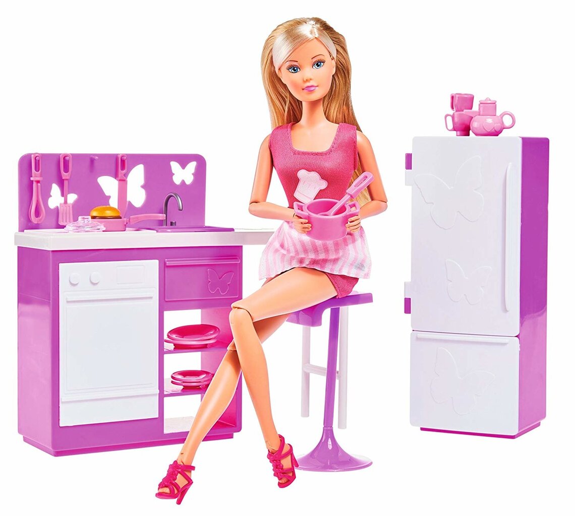 Lėlės virtuvės baldai Steffi Love, 29 d. kaina ir informacija | Žaislai mergaitėms | pigu.lt