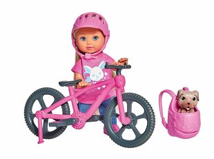 Lėlė dviratininkė Simba Evi Love, 12 cm kaina ir informacija | Žaislai mergaitėms | pigu.lt