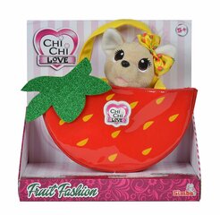 Плюшевый Chihuahua Strawberry с сумкой Simba Chi Chi Love, 18 см цена и информация | Мягкие игрушки | pigu.lt