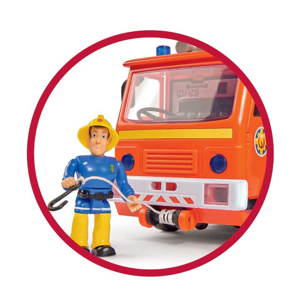 Gaisrinė mašina su šviesomis ir garsais Simba Dickie Toys Fireman Sam (Ugniagesys Semas) Jupiter + 2 figūrėlės kaina ir informacija | Žaislai berniukams | pigu.lt