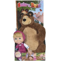 Плюшевый медведь и кукла Маша Simba Masha and the Bear 43 см, 23 см цена и информация | Мягкие игрушки | pigu.lt