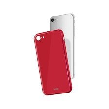 SBS Vitro Material PC + Glass Cover, skirtas Apple iPhone 8/7, raudonas kaina ir informacija | Telefono dėklai | pigu.lt