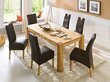 Valgomojo stalas Peter, 140x80 cm, rudas kaina ir informacija | Virtuvės ir valgomojo stalai, staliukai | pigu.lt