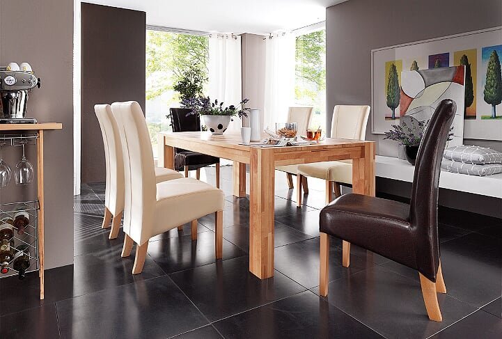 Išskleidžiamas valgomojo stalas Peter, 160/250x90 cm, rudas kaina ir informacija | Virtuvės ir valgomojo stalai, staliukai | pigu.lt
