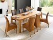 Išskleidžiamas valgomojo stalas Peter, 160/250x90 cm, rudas kaina ir informacija | Virtuvės ir valgomojo stalai, staliukai | pigu.lt