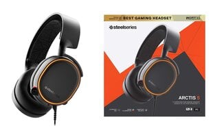 SteelSeries Arctis 5 2019 Edition RGB 7.1 Black kaina ir informacija | Ausinės | pigu.lt