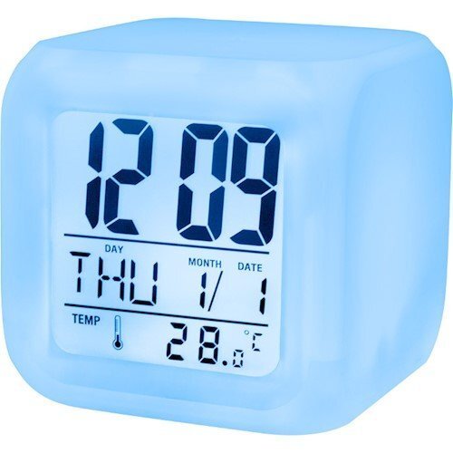 Elektroninis laikrodis - žadintuvas Setty, mėlynas kaina ir informacija | Laikrodžiai | pigu.lt