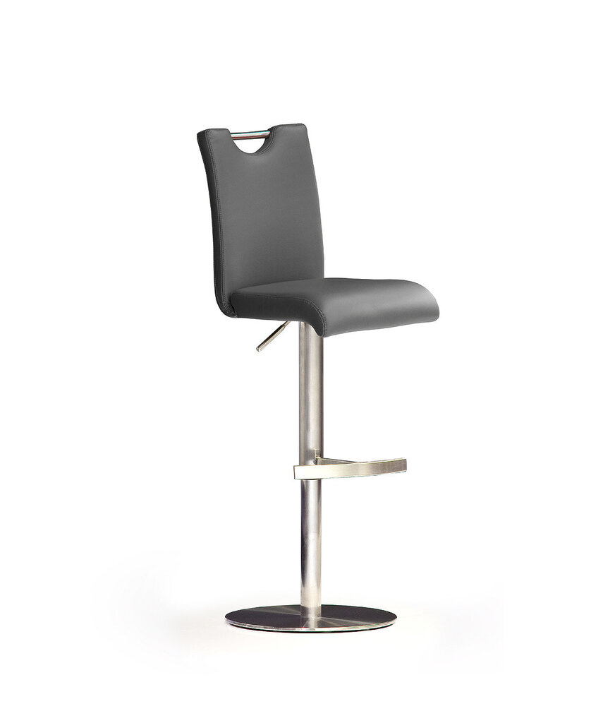 Baro-pusbario kėdė Bardo 2, dirbtinė oda, pilka kaina ir informacija | Virtuvės ir valgomojo kėdės | pigu.lt