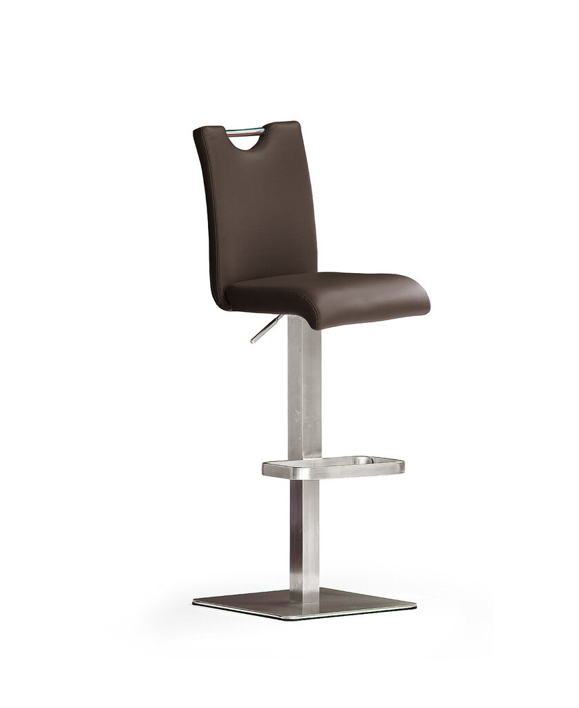 Baro-pusbario kėdė Bardo 3, dirbtinė oda, ruda kaina ir informacija | Virtuvės ir valgomojo kėdės | pigu.lt