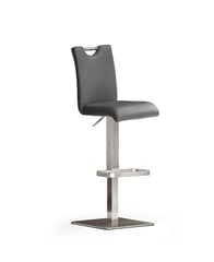 Baro-pusbario kėdė Bardo 3, dirbtinė oda, pilka kaina ir informacija | Virtuvės ir valgomojo kėdės | pigu.lt