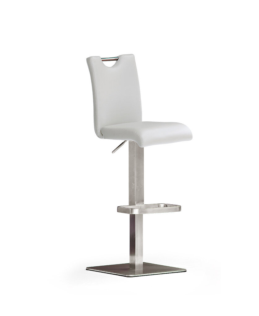Baro-pusbario kėdė Bardo 3, dirbtinė oda, balta kaina ir informacija | Virtuvės ir valgomojo kėdės | pigu.lt