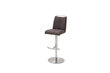 Baro-pusbario kėdė Giulia A, natūrali oda, ruda kaina ir informacija | Virtuvės ir valgomojo kėdės | pigu.lt