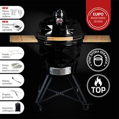 Keraminė kepsninė KamadoClub PRO PREMIUM, Juoda kaina ir informacija | KamadoClub Kepsninės, šašlykinės, rūkyklos | pigu.lt