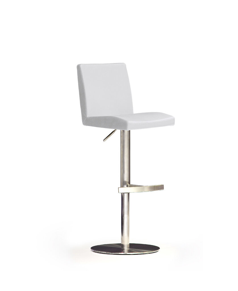 Baro-pusbario kėdė Lopes 2, dirbtinė oda, balta kaina ir informacija | Virtuvės ir valgomojo kėdės | pigu.lt