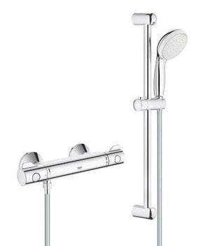 Grohe Grohetherm 800 dušo termostatas su dušo komplektu tempesta II, chromas 34565001 kaina ir informacija | Dušo komplektai ir panelės | pigu.lt