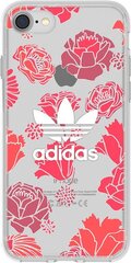 Adidas Clear Case Силиконовый чехол для Apple iPhone 6 / 6S / 7 / 8 Красные Цветы (EU Blister) цена и информация | Чехлы для телефонов | pigu.lt