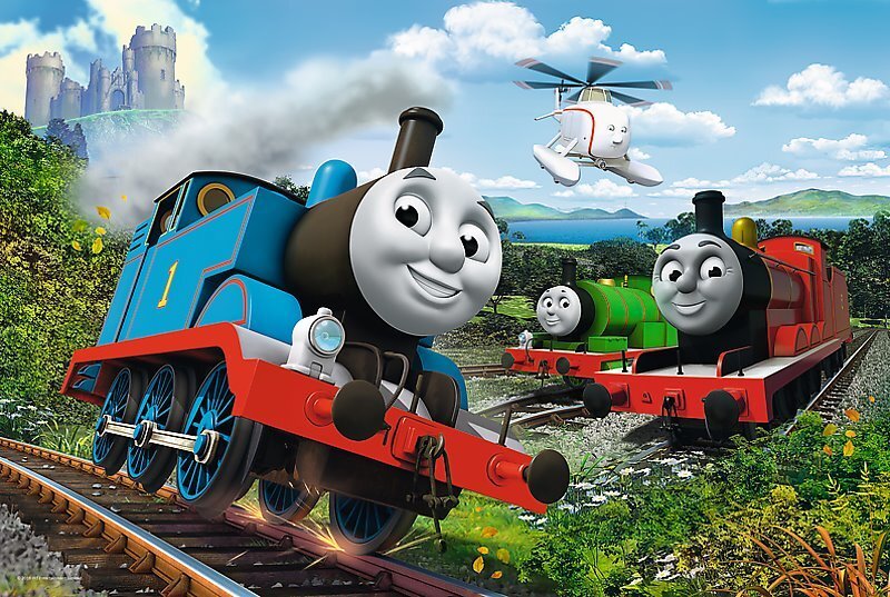 Dėlionė Maxi Trefl "Važiuojantis traukinukas Tomas" Thomas&Friends, 15 d. цена и информация | Dėlionės (puzzle) | pigu.lt