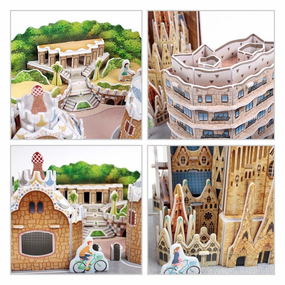 3D dėlionė CubicFun "Barcelona", 186 d. kaina ir informacija | Dėlionės (puzzle) | pigu.lt