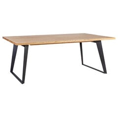Обеденный стол Lisbon, коричневый цена и информация | Кухонные и обеденные столы | pigu.lt