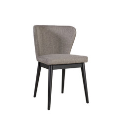 Kėdė Home4You Lisbon, 53,5x54x81,5cm, pilka/juoda kaina ir informacija | Virtuvės ir valgomojo kėdės | pigu.lt